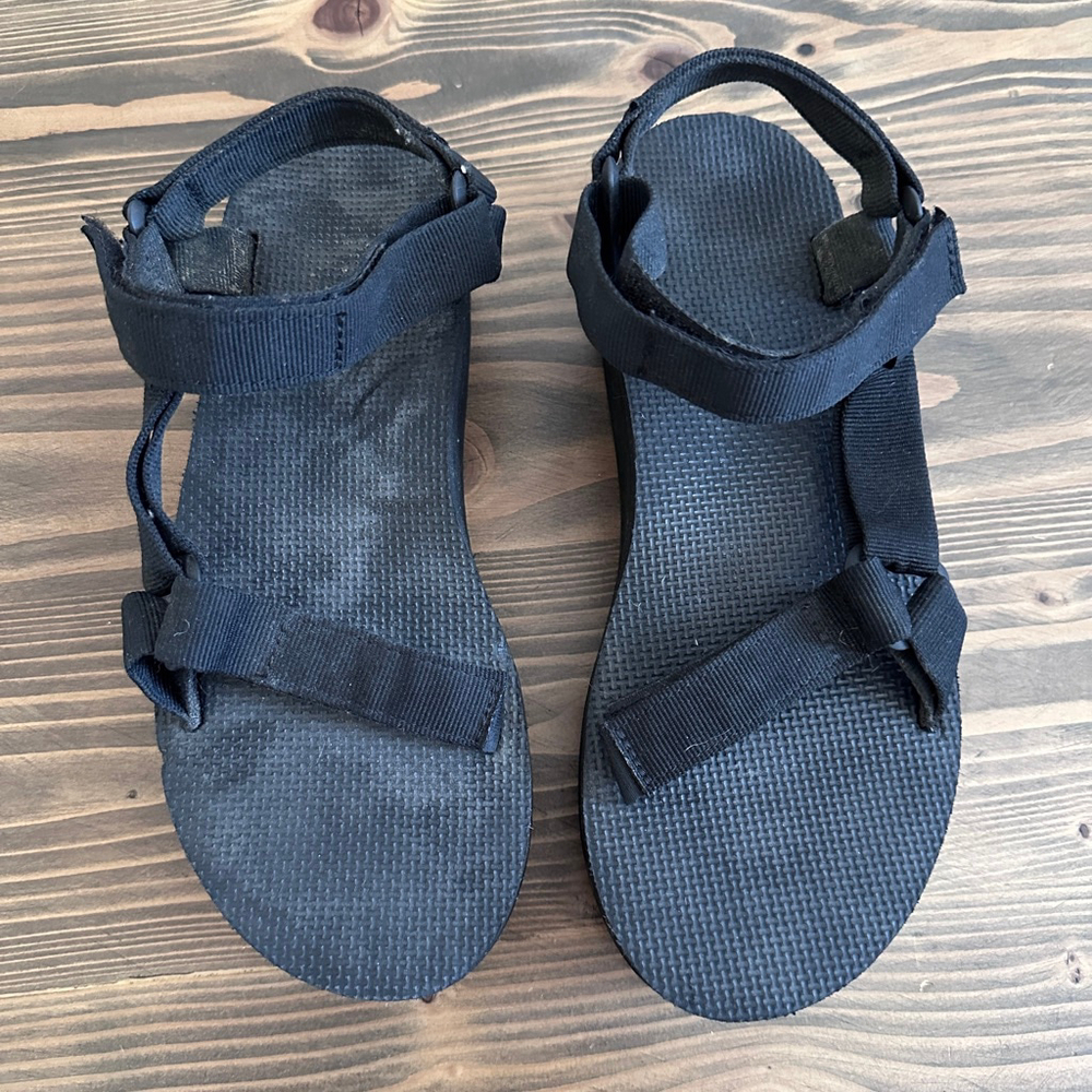 Teva Women’s Black Sport Sandals Size 9 Adjustable Hook Loop
